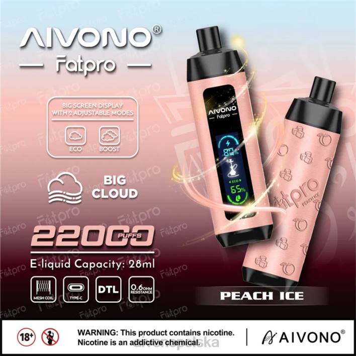Aivono Vape Review - Aivono Fatpro 22000 lód brzoskwiniowy F4H85