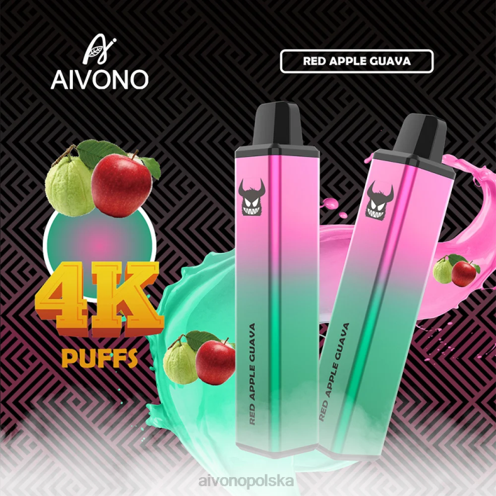 Aivono Vape Review - Aivono AIM FREAK 4000 guawa z czerwonych jabłek F4H8257