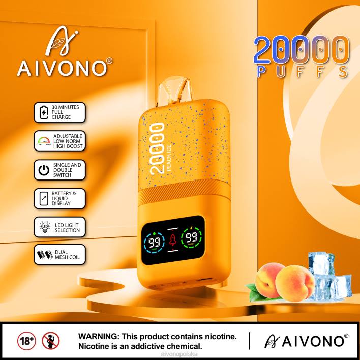 Aivono Vape - Aivono AIM magic 20000 lód brzoskwiniowy F4H885